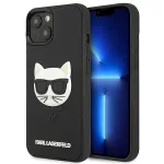 Karl Lagerfeld KLHCP13SCH3DBK Hardcase, skirta Apple iPhone 13 Mini 5,4 inch, juoda, su 3D guminiu Choupette