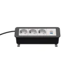 Kindermann CP Office Desk Power Module 4-fold 3x Schuko 1x USB-A (7550000223)