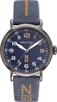 NAUTICA vyri&scaron;kas laikrodis NAPWLF919 40mm mėlynas ciferblatas silikoninis dirželis