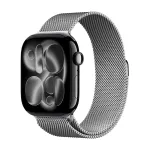 Crong Milano Steel nerūdijančio plieno Milano kilpos dirželis, skirtas Apple Watch 38/40/41/42 mm (sidabrinis)
