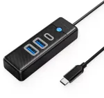 ORICO USB-C į 2x USB 3.0 + USB-C Hub, 5 Gbps, 0,15 m, juodas