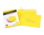 ELCO Color vokas C5 (162 x 229 mm), be langelio, su lipnia juostele, 100 g/m&sup2;, geltona, 25 vnt. (74618.72)
