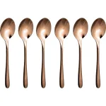 Sambonet Taste PVD 6 Espresso Spoons - Gold
