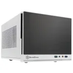 Korpusas SilverStone SUGO SG13 Mini-DTX be maitinimo &scaron;altinio (AT/PS/2) juodas/baltas USB/Audio SST-SG13WB-Q
