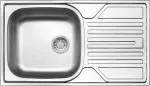 DEANTE 1-Bowl Stainless Steel Sink with Drainer - 3.5 Inch Drain