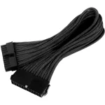 SilverStone SST-PP07-MBB ATX 24 kontaktų maitinimo pratęsimo kabelis, 30 cm, juodos spalvos