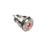 Momentinis jungiklis DimasTech PD211 22 mm Silverline Dot RGB &ndash; vandalams atsparus skydelio valdiklis