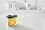 Maisto laikymo indas FoodSaver FFC023X 1,8 L ovalus Tritan, juodas permatomas, su vakuuminiu vožtuvu, tinkamas plauti indaplovėje