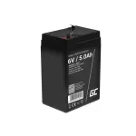 Green Cell AGM11 6 V 5 Ah sandarus &scaron;vino-rūg&scaron;ties (VRLA) AGM akumuliatorius, 70&times;100&times;47 mm, 0,78 kg