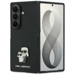 Karl Lagerfeld Saffiano Karl & Choupette Pin dėklas, skirtas Samsung Galaxy Z Fold 8 Ultra - juodas