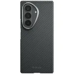 PITAKA Edge Case, skirta Samsung Galaxy Z Fold 8 Ultra &ndash; aramidinio pluo&scaron;to apsauginis dangtelis, juoda/pilka (Overture Black)