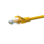 DSIT CAT5e U/UTP tinklo jungiamasis laidas, 15 m, geltonas, 100% varis, RJ45, 1 Gbps
