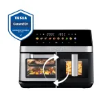 TESLA AirCook DualZone Q787 XXL Deluxe 9L dviejų krep&scaron;ių oro gruzdintuvė juoda
