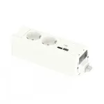 SCHNEIDER ELECTRIC UNICA SYSTEM+ modulinis blokas 2xSchuko + USB-A/C baltas