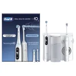 Oral-B iO6 elektrinis dantų &scaron;epetėlis su OxyJet burnos irigatoriaus rinkiniu, baltas