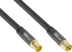 GoodConnections SmartFLEX antenos kabelis, IEC koaksialinis vyri&scaron;kas į moteri&scaron;ką, auksuoti kontaktai, keturgubai ekranuotas, 120 dB ekranavimas, juodas, 30 m (GC-M2060)