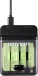 Voltcraft VC-BC4-PB1 2-in-1 NiMH baterijų įkroviklis ir power bankas 4x AA/AAA, 500mA, USB-C įėjimas, USB-A i&scaron;ėjimas, juodas