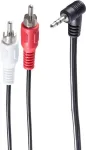 SHIVERPEAKS BS30842 garso kabelis 1,5 m 3,5 mm į 2x RCA male, juodas