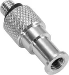 EUROLITE Mini TV Spigot 16 mm &Oslash; su M10 sriegiu, nerūdijančio plieno scenos priedas
