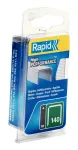 Rapid plok&scaron;čios vielos segtukai Type 140, 12 mm kojelės, cinkuotas plienas, maža pakuotė, kartoninė dėžutė su Euro-hole 40109516