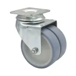 Wagner design yourself ECO RO 1577 pilkas dvigubas pasukamasis ratukas, 50 mm ratas, 50 kg apkrova, plok&scaron;telinis tvirtinimas 3157701