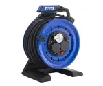 HEDI K7A50GTF 50 m visi&scaron;kai plastikinė kabelio ritė su 4 Schuko lizdais, IP44, termoapsauga, H07RN-F 3G1.5