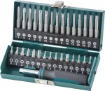 Wolfcraft 31 dalių apsauginių antgalių rinkinys su magnetiniu greito keitimo laikikliu, S2 plienas, 1/4 inch &scaron;e&scaron;iabriaunis kotas, Phillips, Pozidriv, Torx, apsauginis Hex, Tri-Wing, Spanner, Torq-Set, Robertson, ply&scaron;inis 1386000