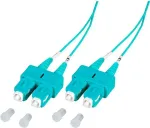 EFB Elektronik SCSCOM3DAQ2 2 m dvigubas SC OM3 daugiamodis optinis komutacinis kabelis, LSZH, akvamarino spalvos