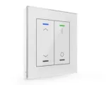 MDT BE-GTL2TW.C1 Glass Push Button II Light 2-jų kanalų RGBW stiklinis mygtukas su temperatūros jutikliu, baltas, KNX