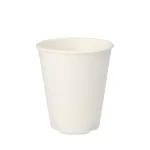 PAPSTAR pure cukranendrių popieriniai puodeliai 0,2 L, balti, 12 vnt., kompostuojami ir mikrobangų krosnelei tinkami 89853