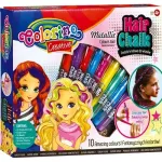 Laikini plaukų kreidelių rinkinys colorino 68635PTR &ndash; 10 spalvų mi&scaron;inys