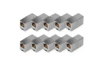 Digitus CAT 5e RJ45 modulinė jungtis, ekranuota, auksuoti kontaktai, sidabrinė, 10 vnt.