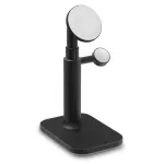 3-in-1 i&scaron;traukiamas stovas mophie MagSafe belaidis įkroviklis i&scaron;maniesiems telefonams, laikrodžiams ir ausinėms