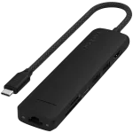 Satechi 7-in-1 USB-C Slim Multiport Adapter Ethernet (USB-C PD, 2x USB-A, HDMI 4K, Ethernet, kortelių skaitytuvas micro/SD) (Juoda)