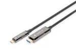 DIGITUS USB-C į HDMI AOC FO adapterio kabelis, HDMI 2.0, 4K@60Hz, 20 m