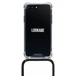 Dėklas-pakabukas ant kaklo Lookabe iPhone 7/8 Plus &mdash; auksinė grandinėlė, juodas mai&scaron;elis