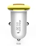 Automobilinis kroviklis Devia Mushroom serijos QC3.0 18W Gold &ndash; USB Quick Charge 3.0, 18W i&scaron;ėjimas