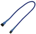 Nanoxia 900200000 ventiliatoriaus maitinimo pailginimo kabelis, 3 kontaktų, (F) &ndash; (M), 0,3 m, mėlynas