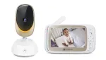 Vaizdo kamera Motorola VM85 CONNECT &ndash; 5 colių TFT ekranas, 480&times;272, 300 m nuotolis, 2&times; skaitmeninis priartinimas, 2,4 GHz Wi‑Fi/FHSS, dvipusis garsas, balta