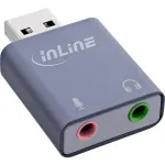 Garso keitiklis InLine 33051E USB Type-A pilkas 42mm x 30mm x 12mm