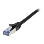 Patch laidas RJ45 - CAT6A 500MHz - 1,5m - juoda - S-STP(S/FTP) - AWG27 - LSZH - Synergy 21