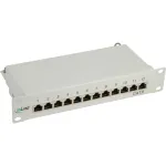 InLine Patch Panel 10 col. Kat.6 12 prievadų 1U &scaron;viesiai pilka RAL7035