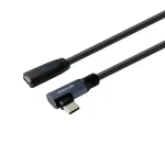 VivoLink USB-C ki&scaron;tukinis kabelis kampu į lizdą, 0,3 m, USB 3.2 20 Gbps
