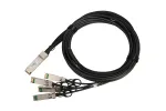 QSFP+ DAC kabelis Extralink 40Gbps į 4&times;10Gbps, 3 m, 30AWG, QSFP+ vyri&scaron;kas&ndash;vyri&scaron;kas