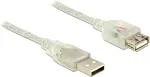 USB laidas DeLOCK 83884 USB 2.0 3 m permatomas