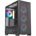 Korpusas Silentware Air 2000 A-RGB Black, mid-tower, grūdinto stiklo &scaron;oninis dangtelis