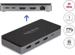 DeLOCK USB Type-C dokavimo stotelė 4K Dual HDMI MST USB Gigabit LAN PD 85W