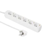 Microconnect GRU0063WA ilginimo laidas 3 m 6 lizdų baltas