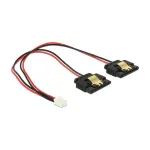 Vidinis maitinimo kabelis DeLOCK 85249 0,2 m Molex į 2 x SATA