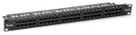 Equip 50 prievadų Cat.3 RJ45 ISDN skirstomasis skydelis, juodas